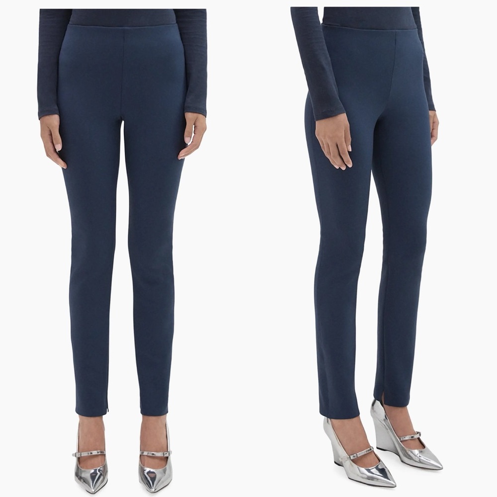 Theory Designer Women’s Cropped Skinny Leggings Navy Ink Sz: Petite (P) $245